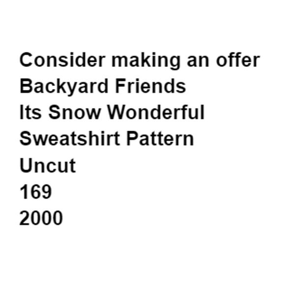 Backyard Friends 169 Pattern Its Snow Wonderful Sweatshirt Patchwork Unique Cozy - Picture 3 of 5